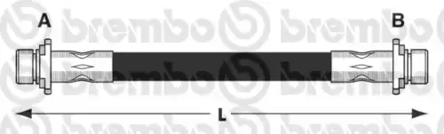 ШЛАНГ ТОРМОЗНОЙ T 83 090 BREMBO