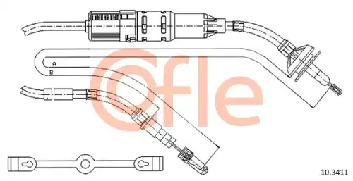 Трос сцепления COFLE 10.3411