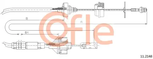 Трос сцепления COFLE 11.2148