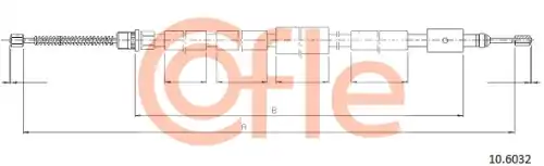 Трос ручного тормоза COFLE 10.6032