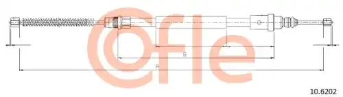 Трос ручного тормоза COFLE 10.6202