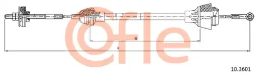 Трос сцепления COFLE 10.3601