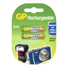 Аккумулятор GP 1000mAh АAA/HR03 NiMh бл/2шт 78043