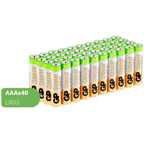 Батарейки GP ААА 24A-2CRVS40, 40шт/уп. 796823