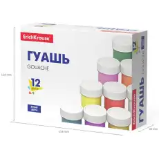 Гуашь ErichKrause Basic 12 цв., 17мл, 50544 1435922