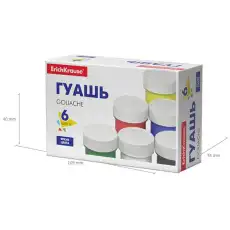 Гуашь ErichKrause Basic 6 цв., 17мл, 50543 1435921