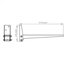 Кронштейн Kromax MICRO-4, СВЧ, настенный, фиксированный, сер 1296654