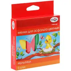 Мел для асфальта Гамма Мультики, 5 цв., 2304191 1170106