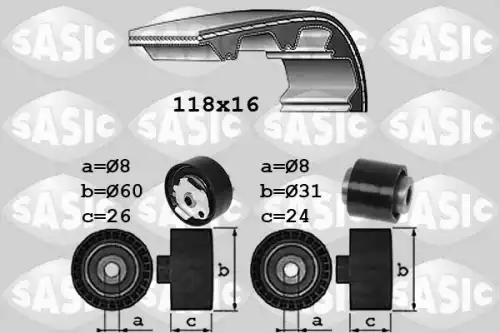 Комплект ремня ГРМ 1750045 SASIC