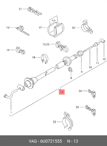трос газа Skod 6U0721555 VAG
