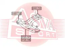Рычаг подвески ASVA 0125-148