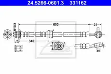 Шланг тормозной передний правый 24.5266-0601.3 ATE