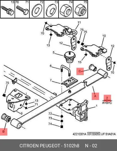 Рессора подвески PSA 5102 H8