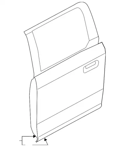 DOOR ASY - REAR - LESS HINGES FL3Z1624630D FORD