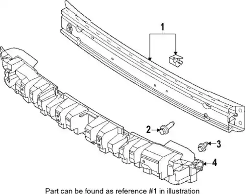 BUMPER ASY - FRONT PR3Z17757A FORD