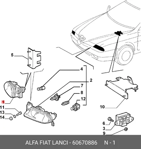 Фара ALFA ROMEO 60670886