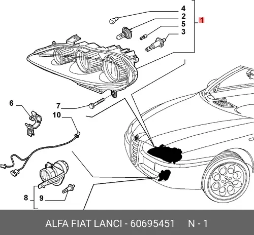 Фара ALFA ROMEO 60695451