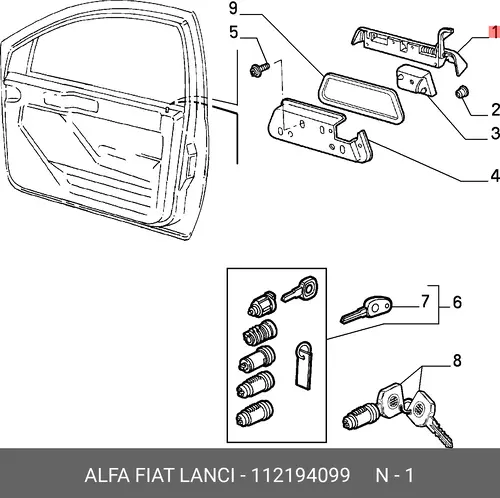 Ручка двери ALFA ROMEO 112194099