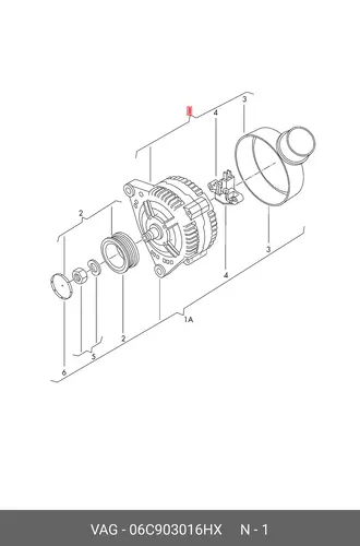 Генератор VAG 06C903016HX
