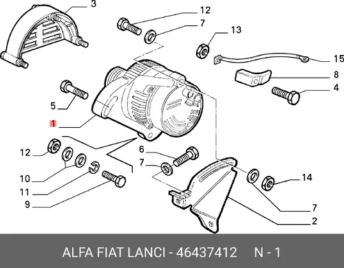 Генератор ALFA ROMEO 46437412