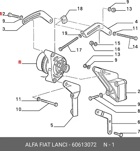 Генератор ALFA ROMEO 60613072