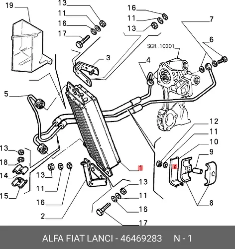 Масляный радиатор ALFA ROMEO 46469283