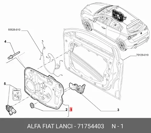 Стеклоподъемник  ALFA ROMEO 71754403