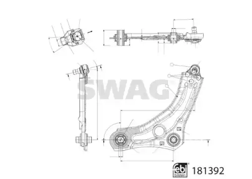 Рычаг подвески SWAG 33 10 8226