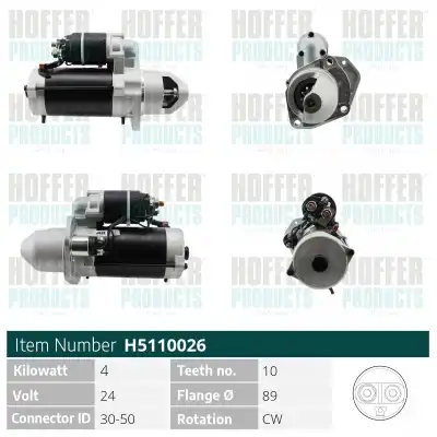 Стартер HOFFER H5110026
