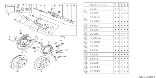 Суппорт тормозной SUBARU 26220AA081