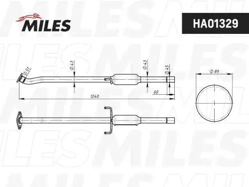 Резонатор Kia Ceed (06-) HA01329 MILES
