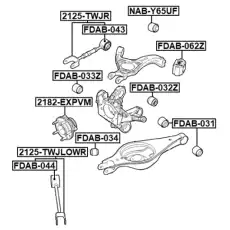 Рычаг подвески FEBEST 2125-TWJLOWR