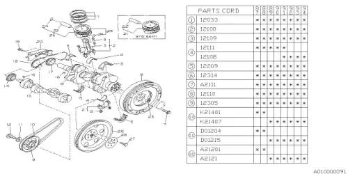 ВКЛАДЫШИ КОРЕННЫЕ STD 482655500 SUBARU