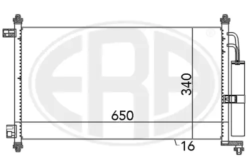 Радиатор кондиционера (конденсатор) ERA 667069