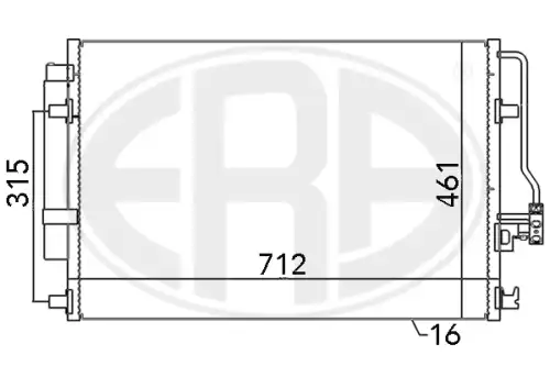 Радиатор кондиционера (конденсатор) ERA 667110