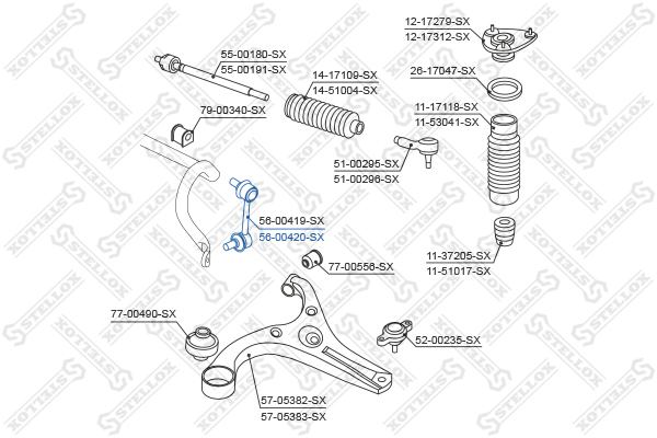 STELLOX Stabilizer rod  Hyundai Accent/Verna all 03> 56-00420-SX