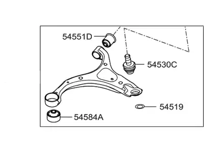 Рычаг подвески HYUNDAI / KIA 545002B500