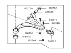 Рычаг подвески KIA 545004D102