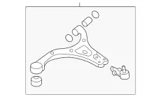 Рычаг подвески KIA 545014D102