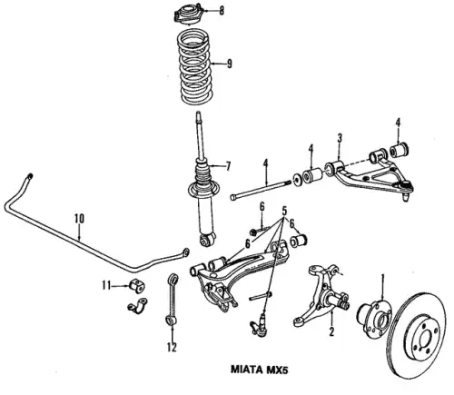 сайлентблок подвески NA0134480A MAZDA