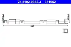 Тормозной шланг 24.5102-0362.3 ATE