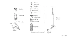 Nissan пыльник A34 зад 552408J000
