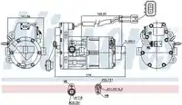 Компрессор, кондиционер 890954 NISSENS