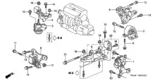 Подушка крепления двигателя HONDA 50840S7C000
