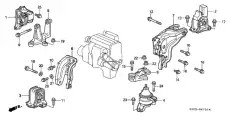 подушка крепления двигателя 50814SS0000 HONDA