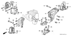 Подушка крепления двигателя HONDA 50814S30980