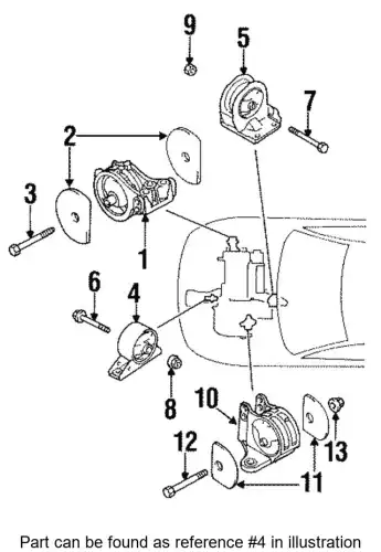 подушка крепления двигателя MB844274 MITSUBISHI