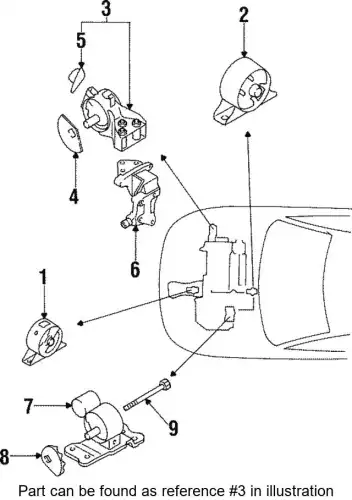 подушка крепления двигателя MR403065 MITSUBISHI