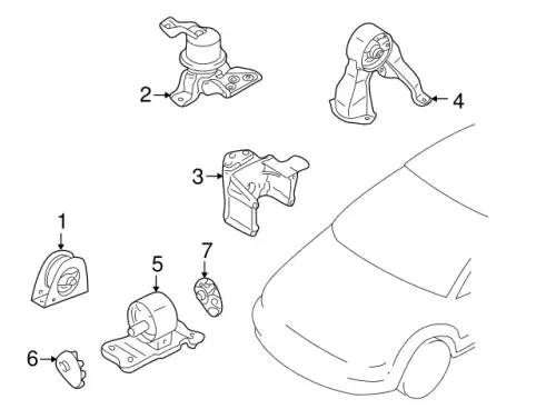 Подушка крепления двигателя MITSUBISHI MR961214