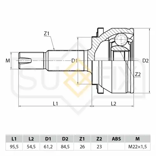 ШРУС наружный SUFIX ST-1063